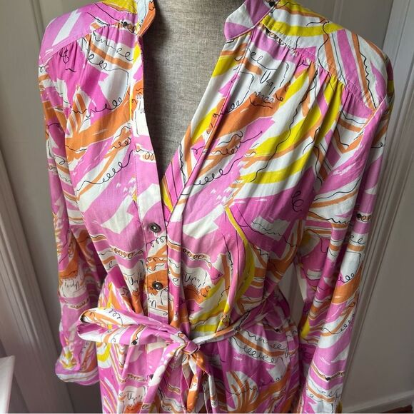 Vera Bradley for Anthropologie Confetti Shirt Style Dress Size Large - Picture 3 of 4
